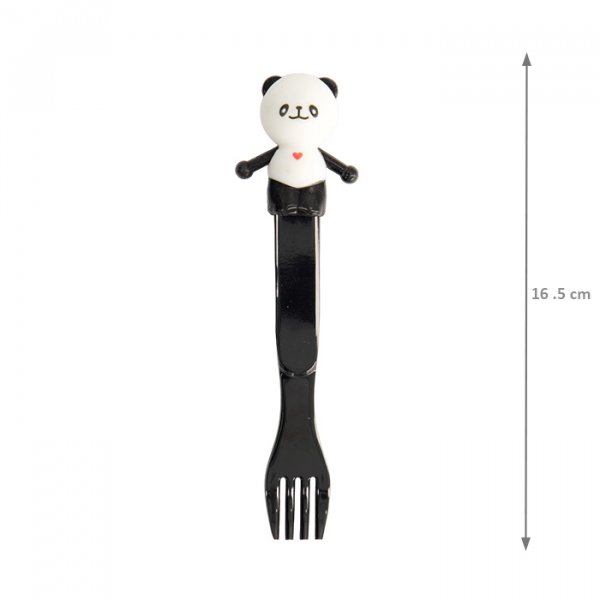 TDS, Children Fork, Panda, Black, 16.5 cm - Item No. 22192