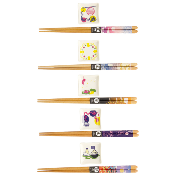 TDS, 5 Chopstick Giftset, Japan, Item No. 22227