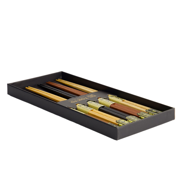 TDS, Chopstick Giftset, Set of 5, Hexagon Wood, Item No. 22236