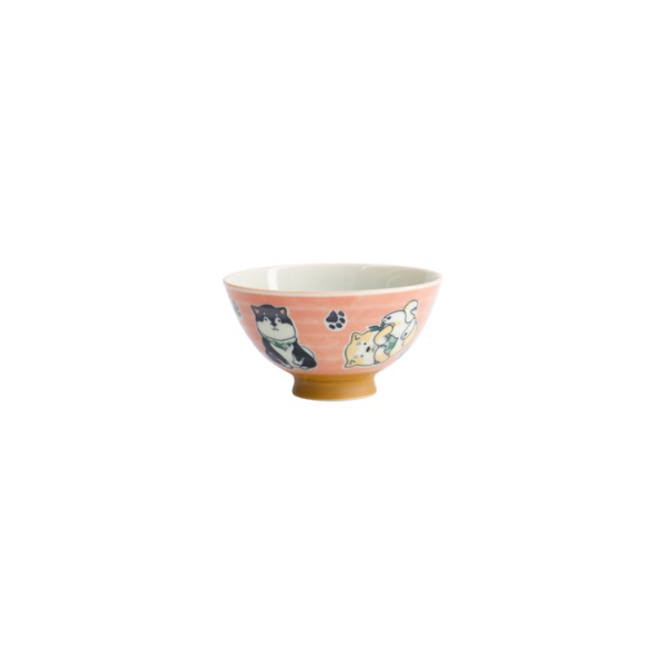 Reisschale Kawaii Multi Shiba-Dog Rot, Porzellan, Ø 11,5 × 6 cm, 300 ml, Art.-Nr. 22249