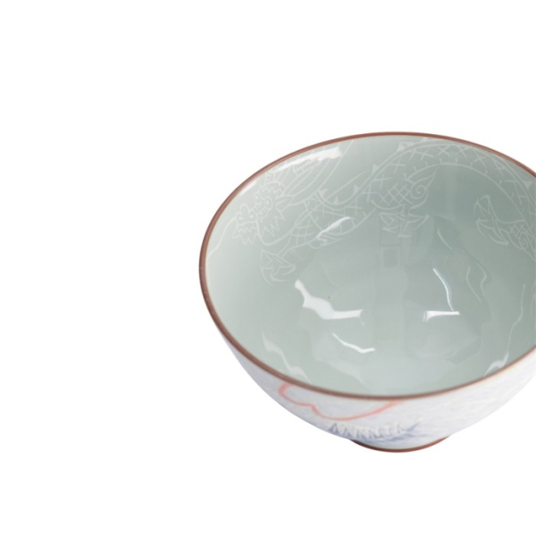 Rice Bowl Kawaii Luster Dragon Blue, Porcelain, Ø 11.5 × 6 cm, 300 ml, Item No. 22253