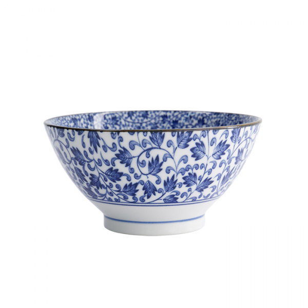 TDS, Bowl, Hana Blue, Mixed Bowls, Ø 18x9cm 1000 ml, Karakusa - Item No. 22258