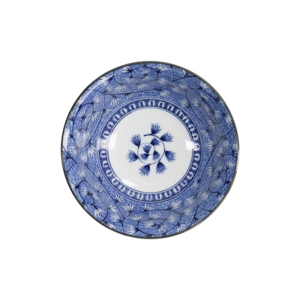 Ramen Bowl Hana Blue Mixed Bowls Tsuta Karakusa White/Blue, Porcelain, Ø 20.8 × 8 cm, 1.2 l, Item No. 22267