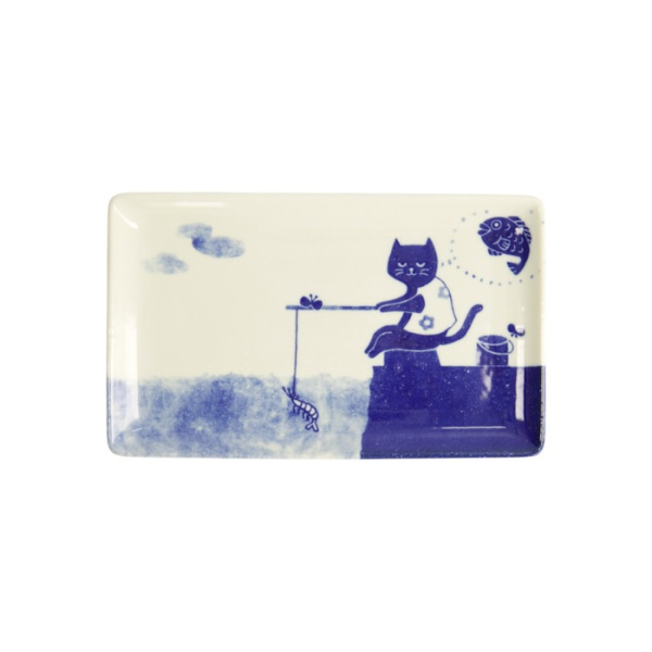 Plate, Neko Maruke, 23.5x12.5x2cm, Item No. 22294