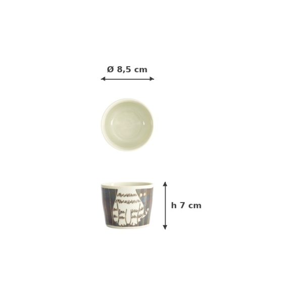 Mug Neko Maruke Cat Blue (Blue/White), Porcelain, Ø 8.5 × 7 cm, 230 ml, Item No. 22301