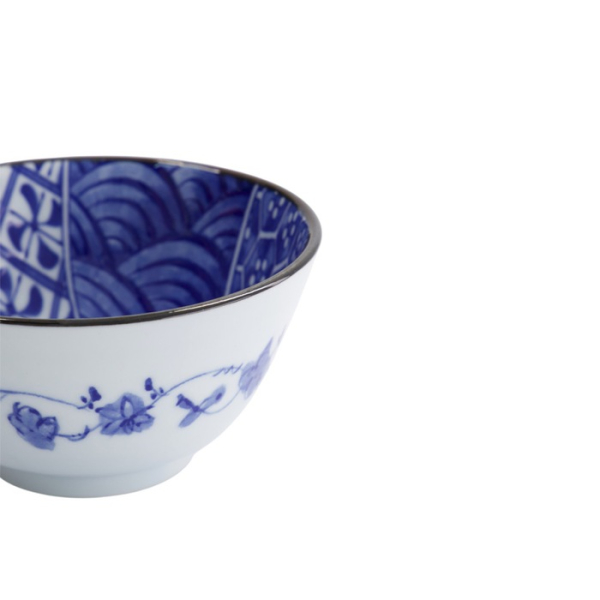 Reisschale Natsu Shozui Blau/Weiß, Keramik, Ø 12 × 6,4 cm, Art.-Nr. 22317
