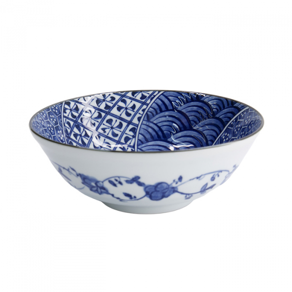 TDS, Ramen Bowl, Natsu Shozui, Blue/White, Ø 21 x 7.8 cm 1000ml - Item No. 22319