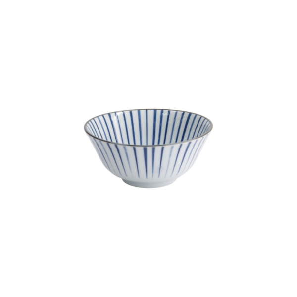 Tayo Bowl Natsu Tokusa Blue/White, Porcelain, Ø 15.2 × 6.7 cm, 500 ml, Item No. 22327