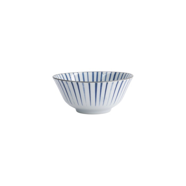 Tayo Bowl Natsu Tokusa Blue/White, Porcelain, Ø 15.2 × 6.7 cm, 500 ml, Item No. 22327