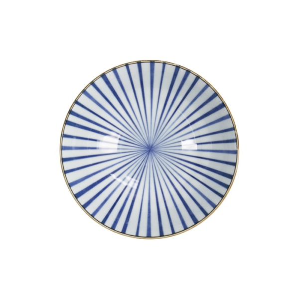 Ramenschale Natsu Tokusa Blau/Weiß, Porzellan, Ø 21 × 7,8 cm, 1 l, Art.-Nr. 22328