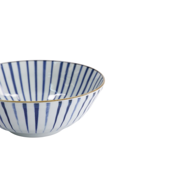 Ramenschale Natsu Tokusa Blau/Weiß, Porzellan, Ø 21 × 7,8 cm, 1 l, Art.-Nr. 22328