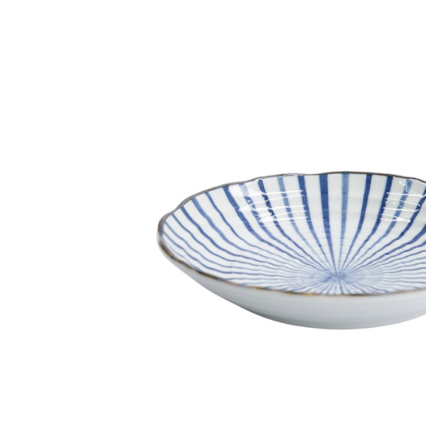 Plate Natsu Tokusa Blue/White, Porcelain, Ø 22 × 4 cm, Item No. 22330