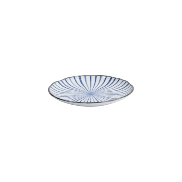 Teller Natsu Tokusa Blau/Weiß, Porzellan, Ø 16,5 × 2 cm, Art.-Nr. 22331