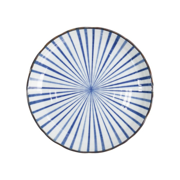 Plate Natsu Tokusa Blue/White, Porcelain, Ø 24.7 × 3 cm, Item No. 22332