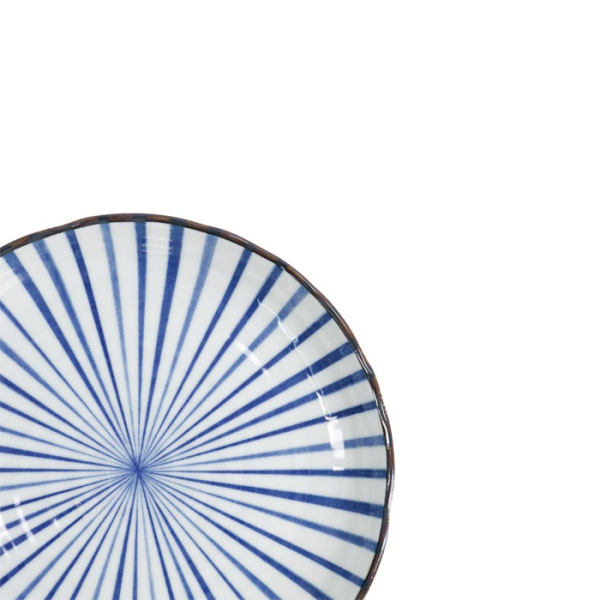Plate Natsu Tokusa Blue/White, Porcelain, Ø 24.7 × 3 cm, Item No. 22332