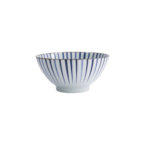 Rice Bowl Natsu Tokusa Mixed Bowl Blue/White, Porcelain, Ø 17.8 × 9.5 cm, 1 l, Item No. 22334
