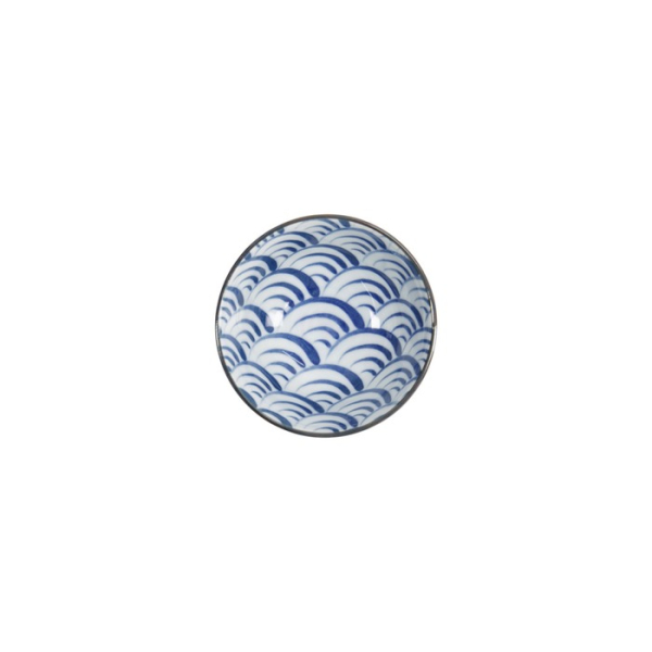 Reisschale Natsu Nami Blau/Weiß, Porzellan, Ø 12 × 6,4 cm, 350 ml, Art.-Nr. 22335