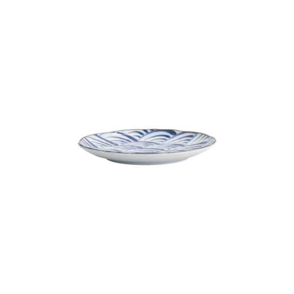 Teller Natsu Nami Blau/Weiß, Porzellan, Ø 16,5 × 2 cm, Art.-Nr. 22340