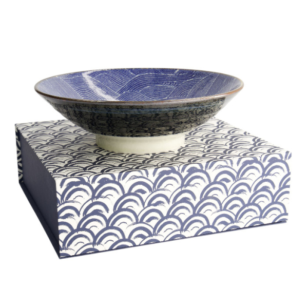 TDS, Noodle Bowl, Seigaiha, Blue, Ø 25.4 cm, Item No. 22509