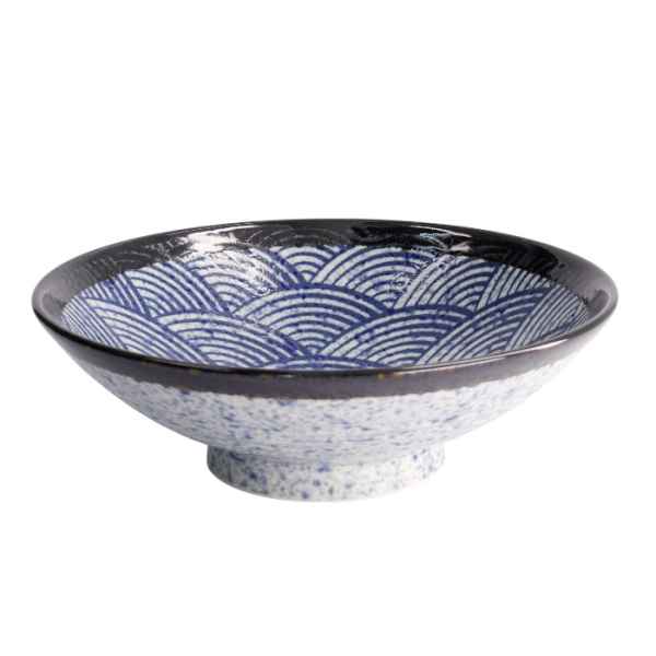 TDS, Bowl in Gift Box, Aisai Seigaiha, Ø 24.5 x 8 cm, Item No. 22514
