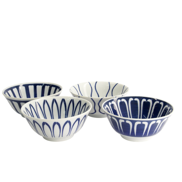 TDS, 4 Bowls Set, Mixed Bowls, Ø 15x7 cm, 500 ml, Item No. 22526