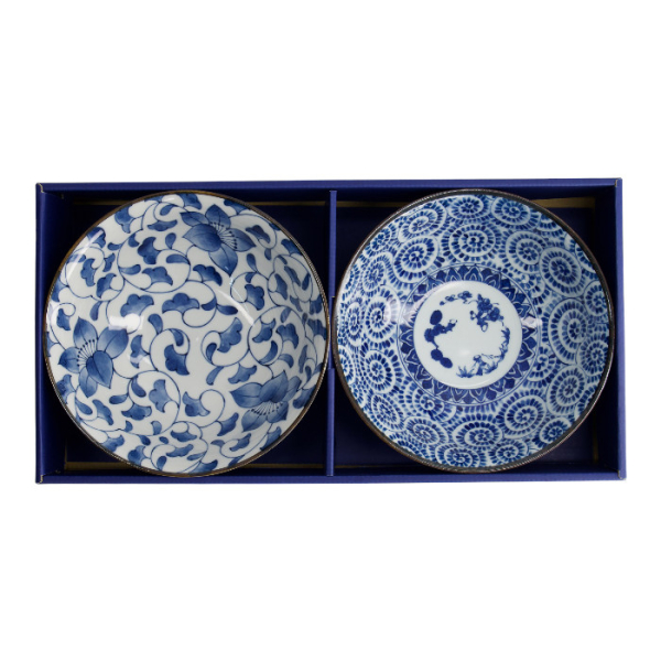 TDS, 2 Bowls Set, Mixed Bowls Bell Flower, Ø 19 cm, Item No. 22529