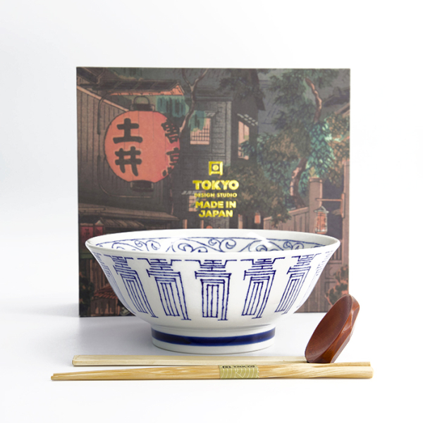 Mixed Bowls Kotobuki Blue Ramen Bowl in Gift Box at g-HoReCa (picture 1 of 3)