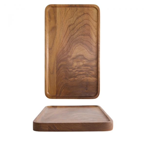 34x20x2cm Walnut Wood Tray at g-HoReCa (picture 1 of 5)