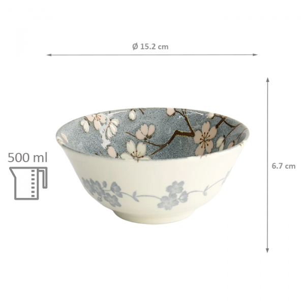 TDS, Tayo Bowl, Fujisakura Grey, Ø 15.2 x 6.7 cm 500 ml, Item No. 22589