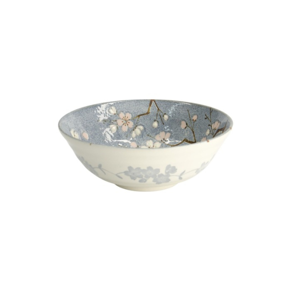 Ramen Bowl Fujisakura Grey, Porcelain, Ø 21 × 7.8 cm, 1 l, Item No. 22590