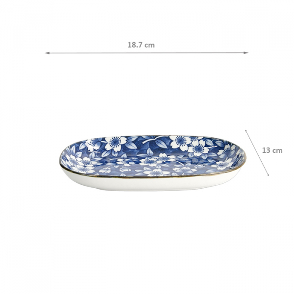 Tokyo Blue Sakura Oblong Plate at g-HoReCa (picture 6 of 6)