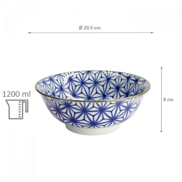 TDS, Rice Bowl, Mixed Bowls Kristal, Ø 20.5x8cm 1200ml - Item No: 2285