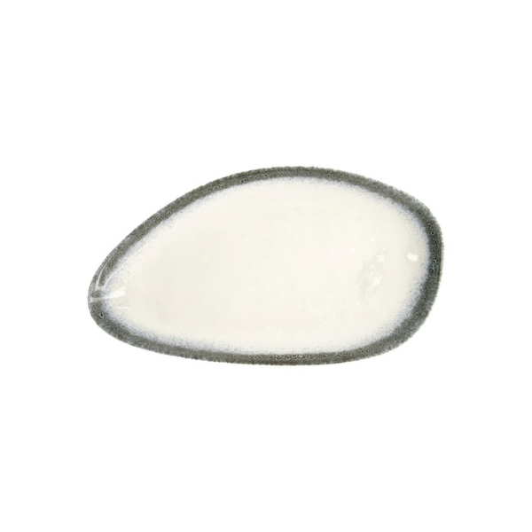 Oval Serving Platter Monte Negro White/Blue, Stoneware, 39 × 22 × 4 cm, Item No. 24351