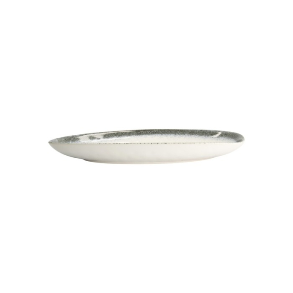 Oval Serving Platter Monte Negro White/Blue, Stoneware, 39 × 22 × 4 cm, Item No. 24351