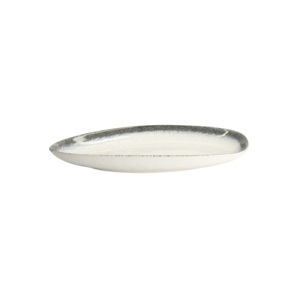 Oval Serving Platter Monte Negro White/Blue, Stoneware, 39 × 22 × 4 cm, Item No. 24351