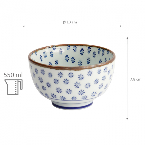 TDS, Bowl, Japan Flower, Mizu, Ø 13 x 7.8 cm 550 ml, Item No. 2720