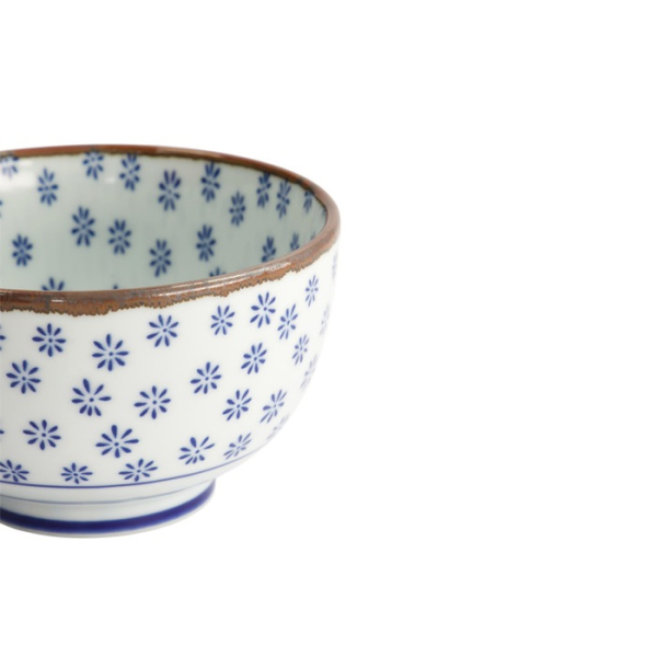 Schale Japan Flower Mizu Blau/Weiß, Porzellan, Ø 13 × 7,8 cm, 500 ml, Art.-Nr. 2720