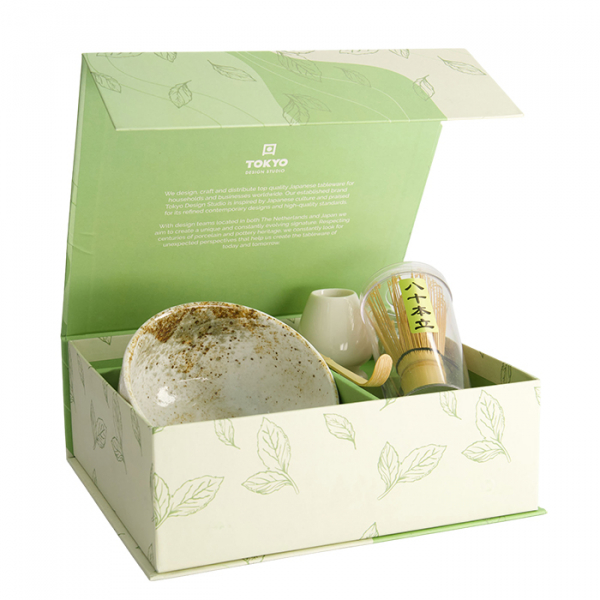 Matcha Schale, Geschenkset, 4Stk, 11 x 8 cm, Yokishino, Art.-Nr. 33002