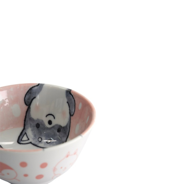 Reisschale Kawaii Animal Rosa, Porzellan, Ø 12 × 6,4 cm, 300 ml, Art.-Nr. 33018