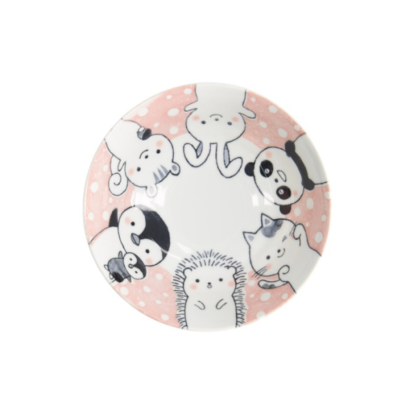 Ramen Bowl Kawaii Animal Pink, Porcelain, Ø 21 × 7.8 cm, 1 l, Item No. 33022