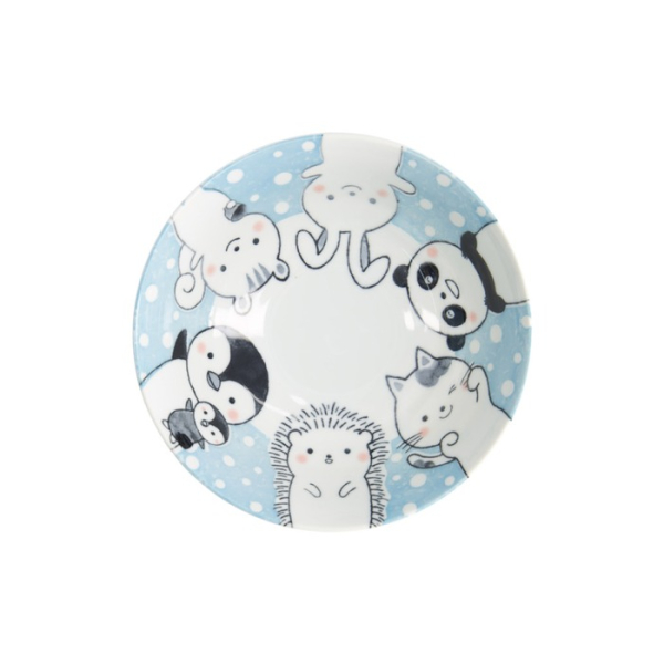 Ramen Bowl Kawaii Animal Blue, Porcelain, Ø 21 × 7.8 cm, 1 l, Item No. 33023