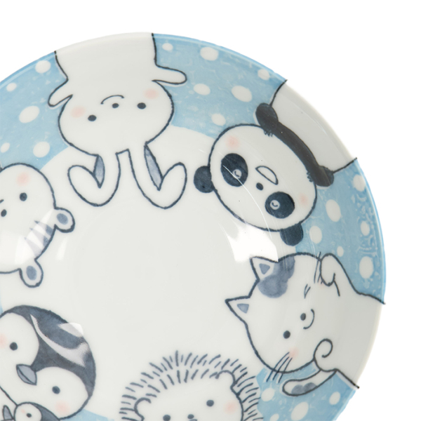 TDS, Ramen Bowl, Kawaii Animal, Blue, Ø 21x7.8cm, 1000ml, Item No. 33023