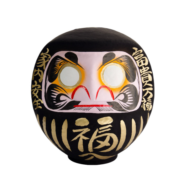 TDS, Daruma, Decoration, Black, Ø 25 cm - Item No. 33055