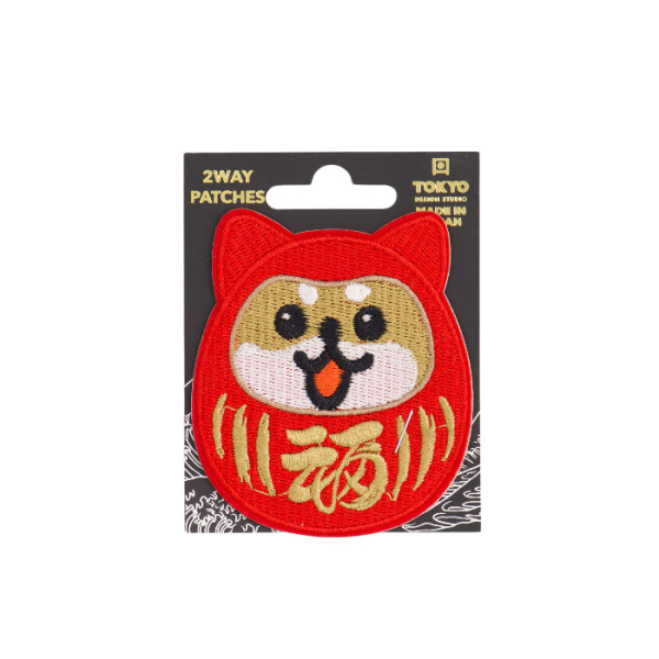 TDS, 2-Wege-Aufnäher, Daruma Shiba-Dog, Art Nr. 33097