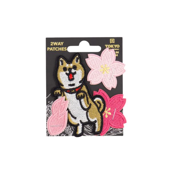 TDS, 2 Way Patch, Shiba-Dog with Sakura, Item No. 33099