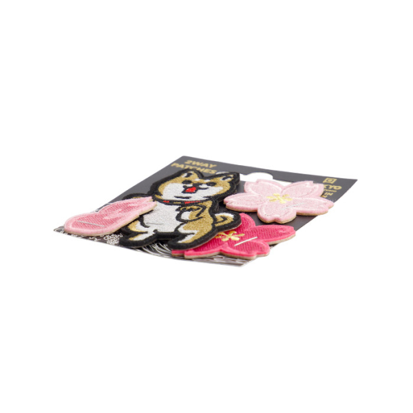 TDS, 2 Way Patch, Shiba-Dog with Sakura, Item No. 33099