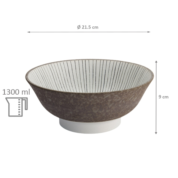 TDS, Ramen Bowl, Satomaki Tokusa, Ø 21.5 x9cm 1300ml, Item No. 33180