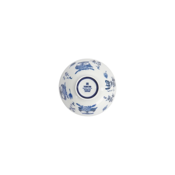 Schale Kawaii Owl Blau/Weiß, Porzellan, Ø 11,5 × 6 cm, 300 ml, Art.-Nr. 33207