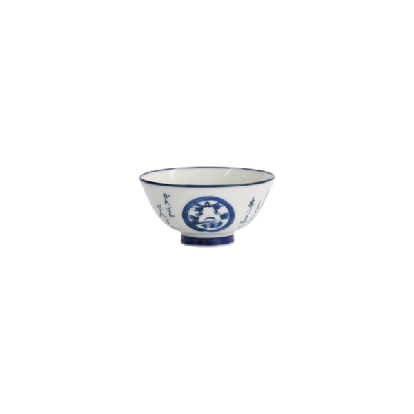 Schale Kawaii Daruma Blau/Weiß, Porzellan, Ø 11,5 × 6 cm, 300 ml, Art.-Nr. 33209