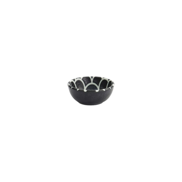 Sauce Bowl Onyx Noir Mermaid Black, Porcelain, Ø 9 × 3 cm, 100 ml, Item No. 33219